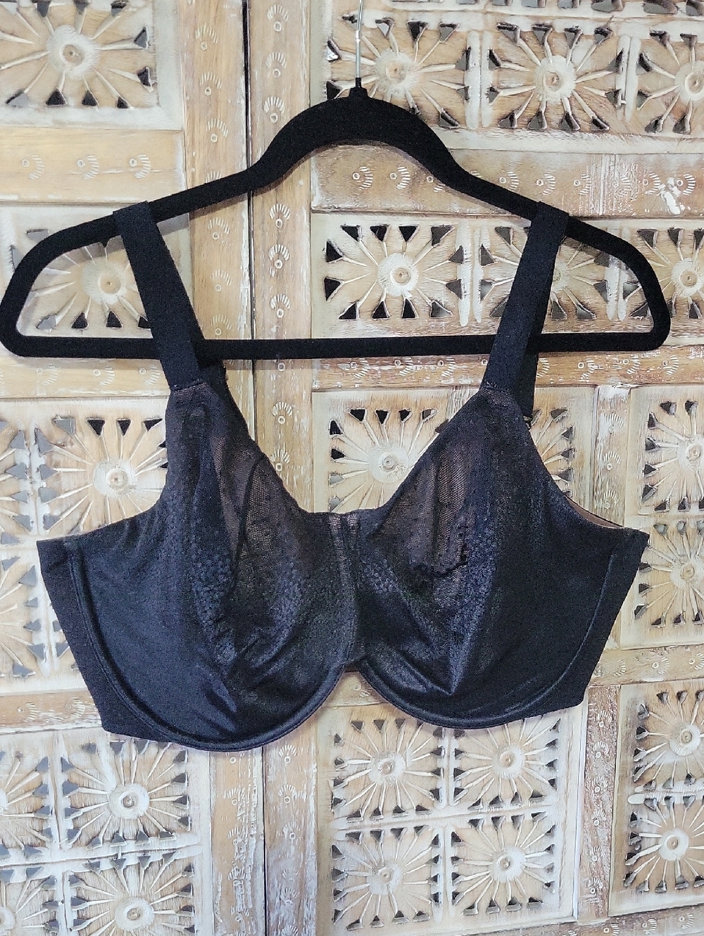 Wacoal Black Back Appeal Full Coverage Underwire Bra 855303      Sz 40G